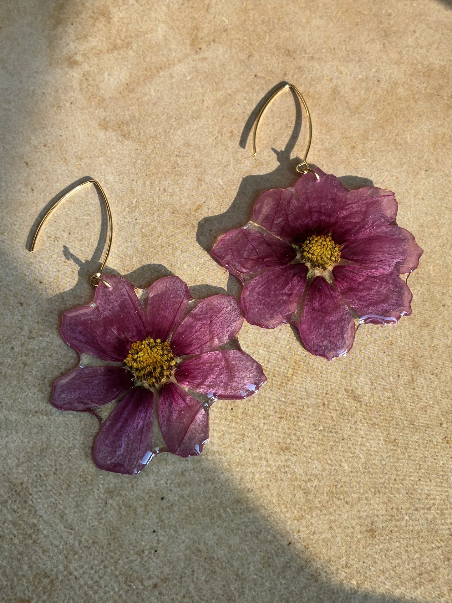Purple Cosmos Earrings