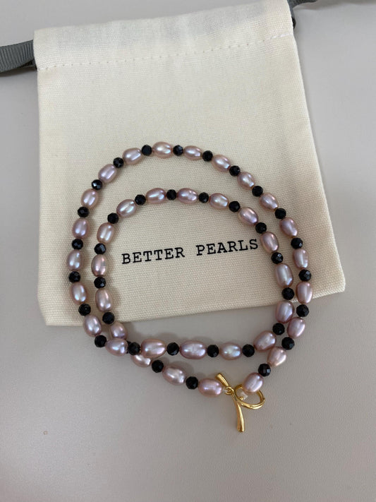 Lavender Pearl Spinel Necklace