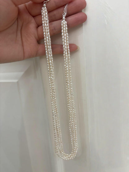 Six-Strand Rice Pearl Choker