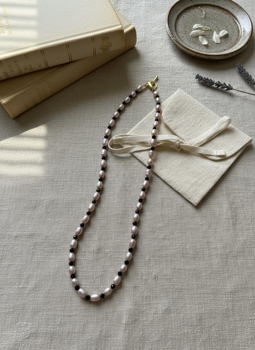 Lavender Pearl Spinel Necklace