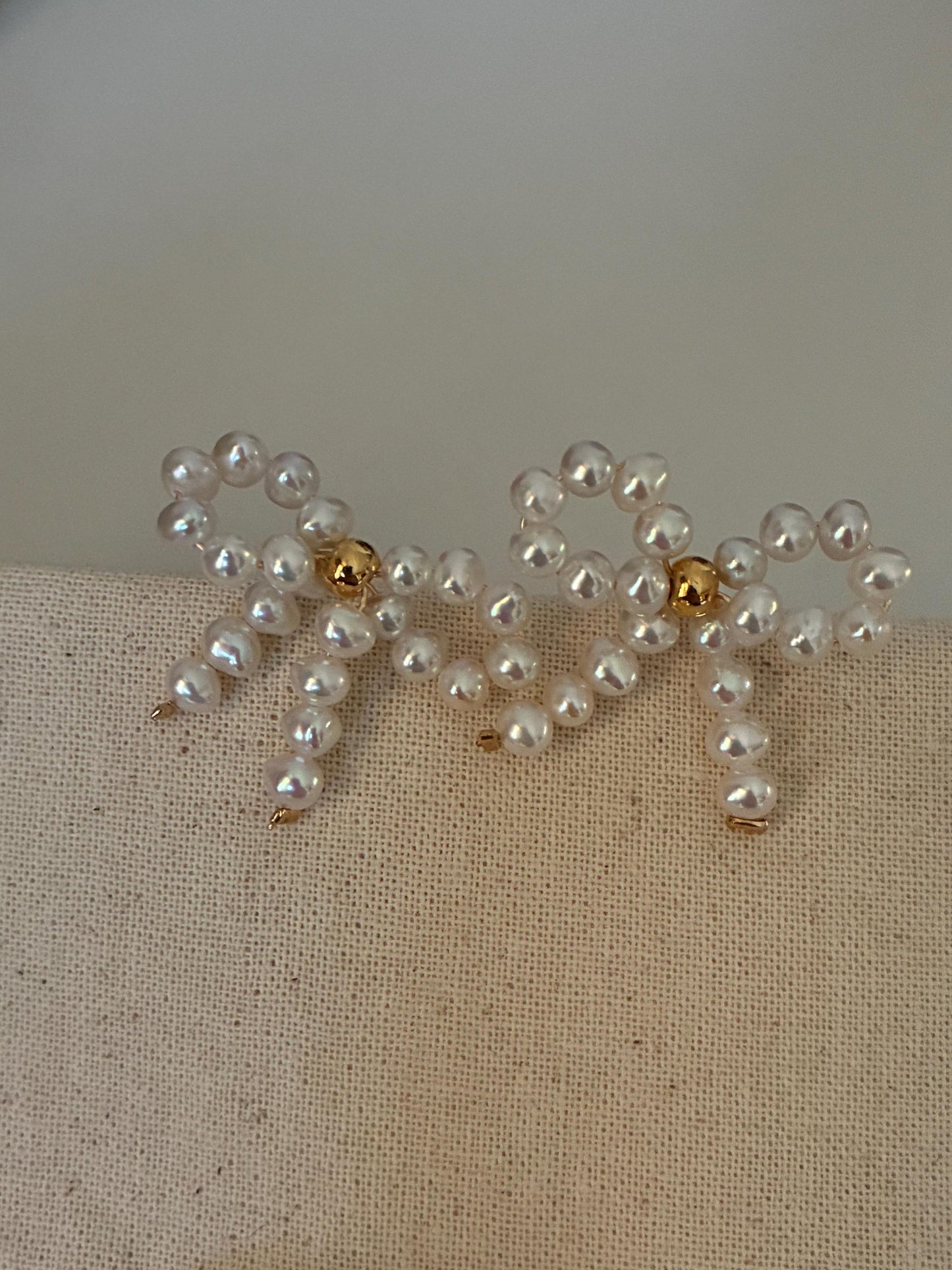 Pearl Bow Earrings