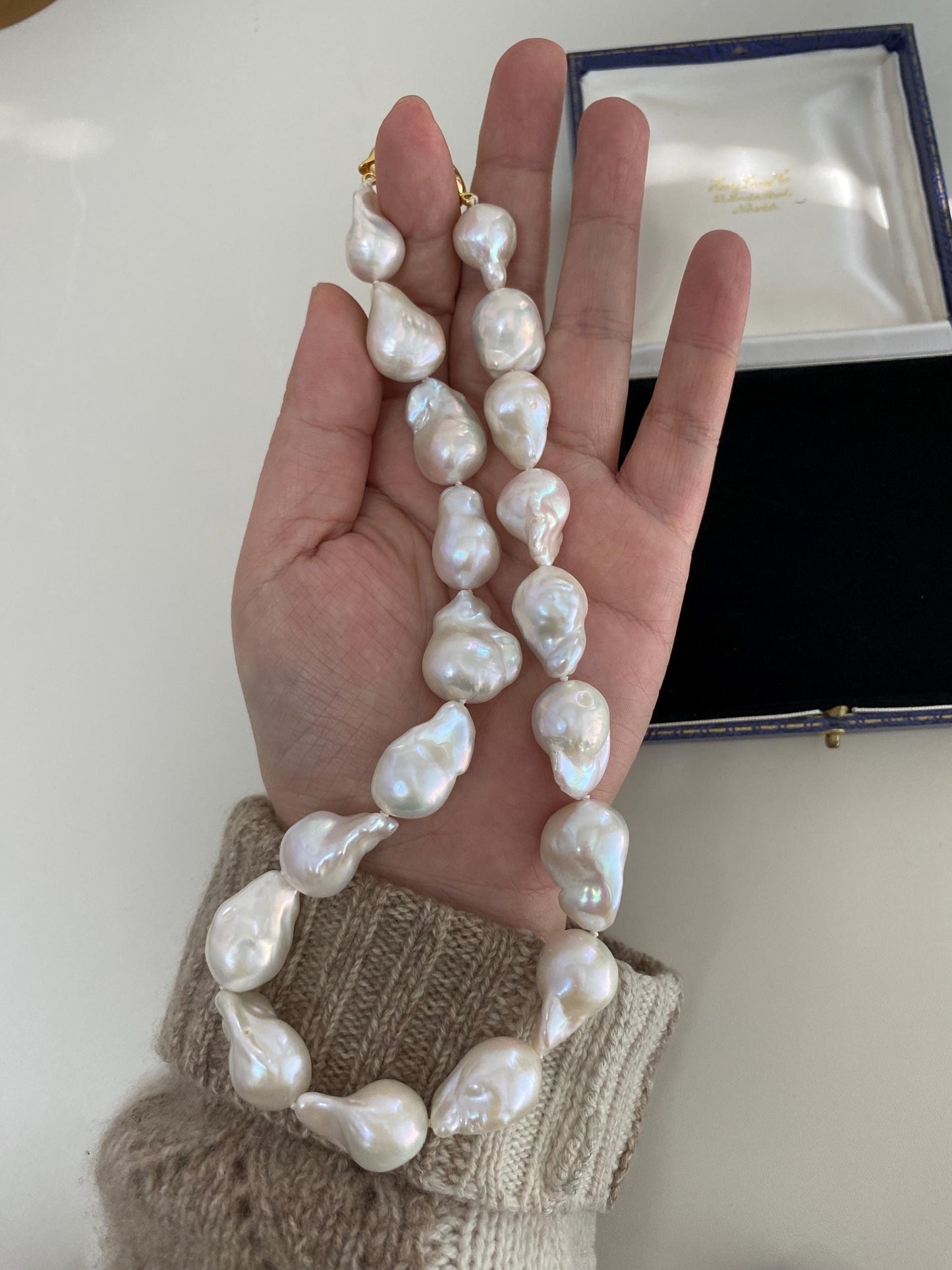 Large Baroque Pearl Choker Necklace