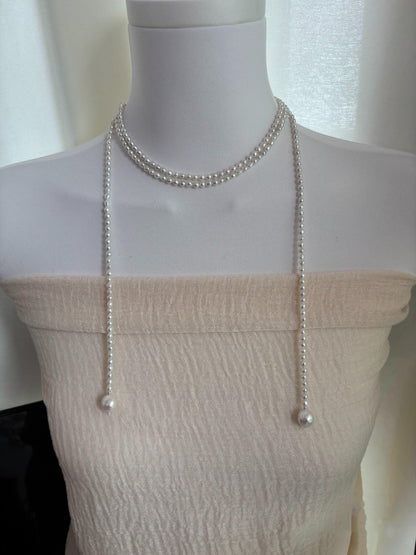 Baroque Pearl Lariat Necklace