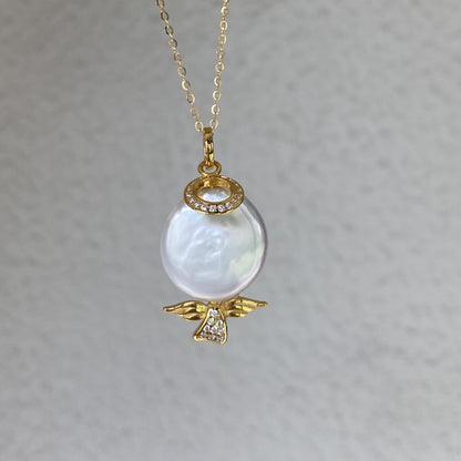 Guardian Angel Pearl Pendant