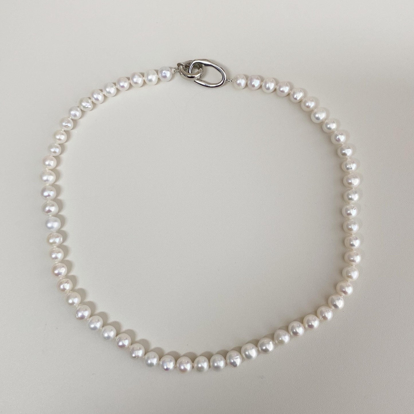 Freshwater Pearl Choker Silver Clasp