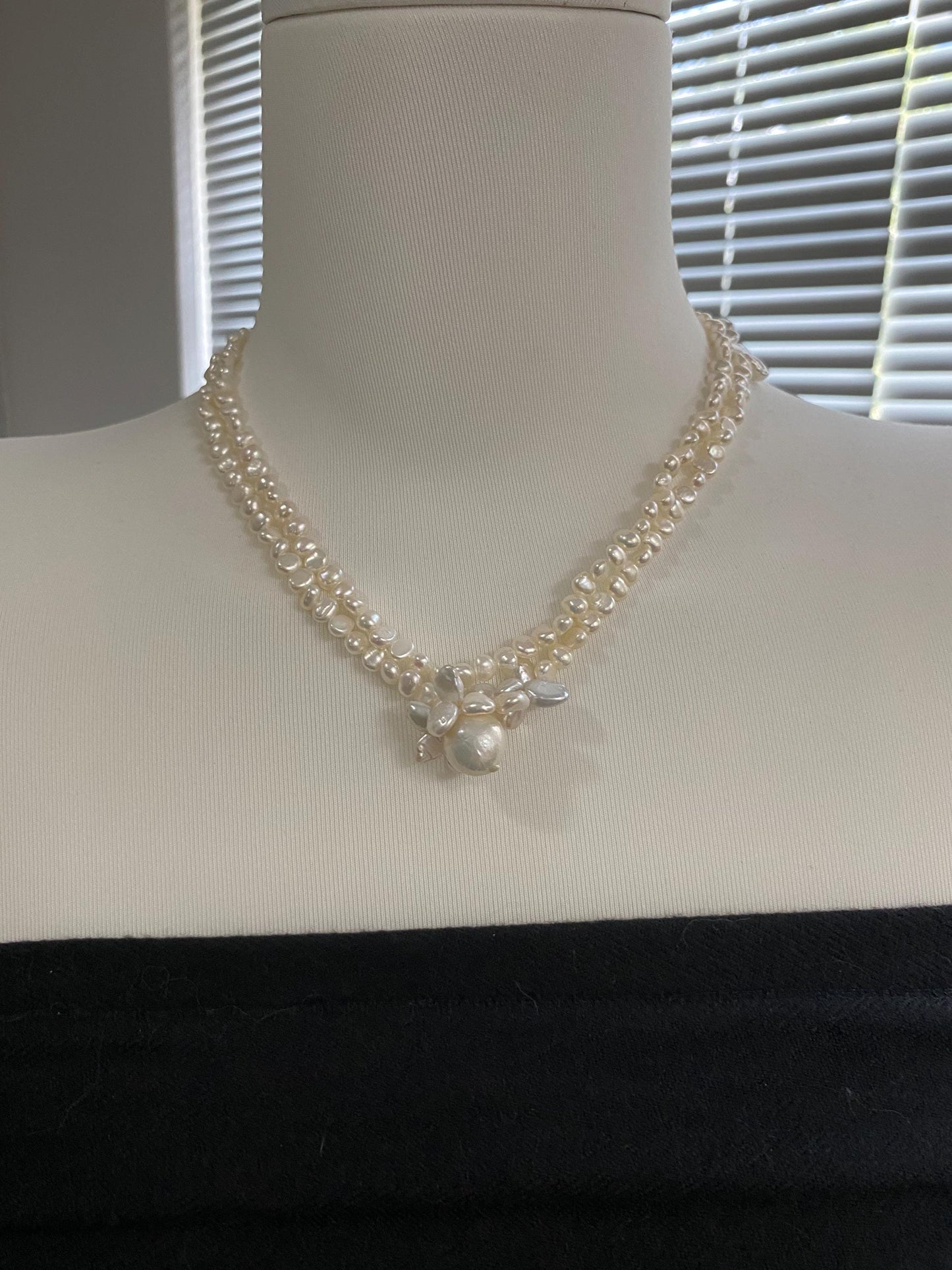Convertible Pearl Lariat Wrap Necklace