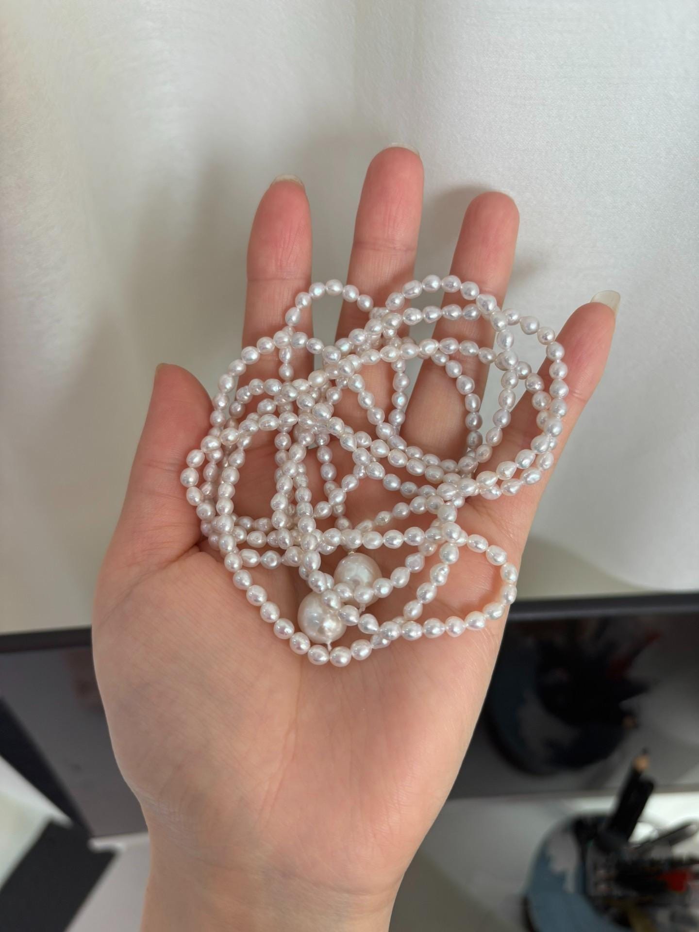 Baroque Pearl Lariat Necklace
