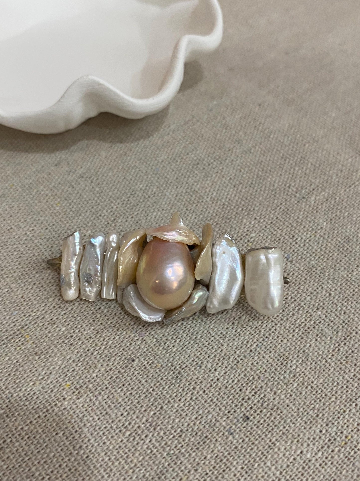 Baroque Pearl Hair Clip & Brooch