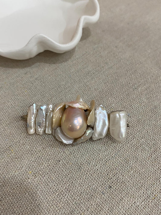 Baroque Pearl Hair Clip & Brooch