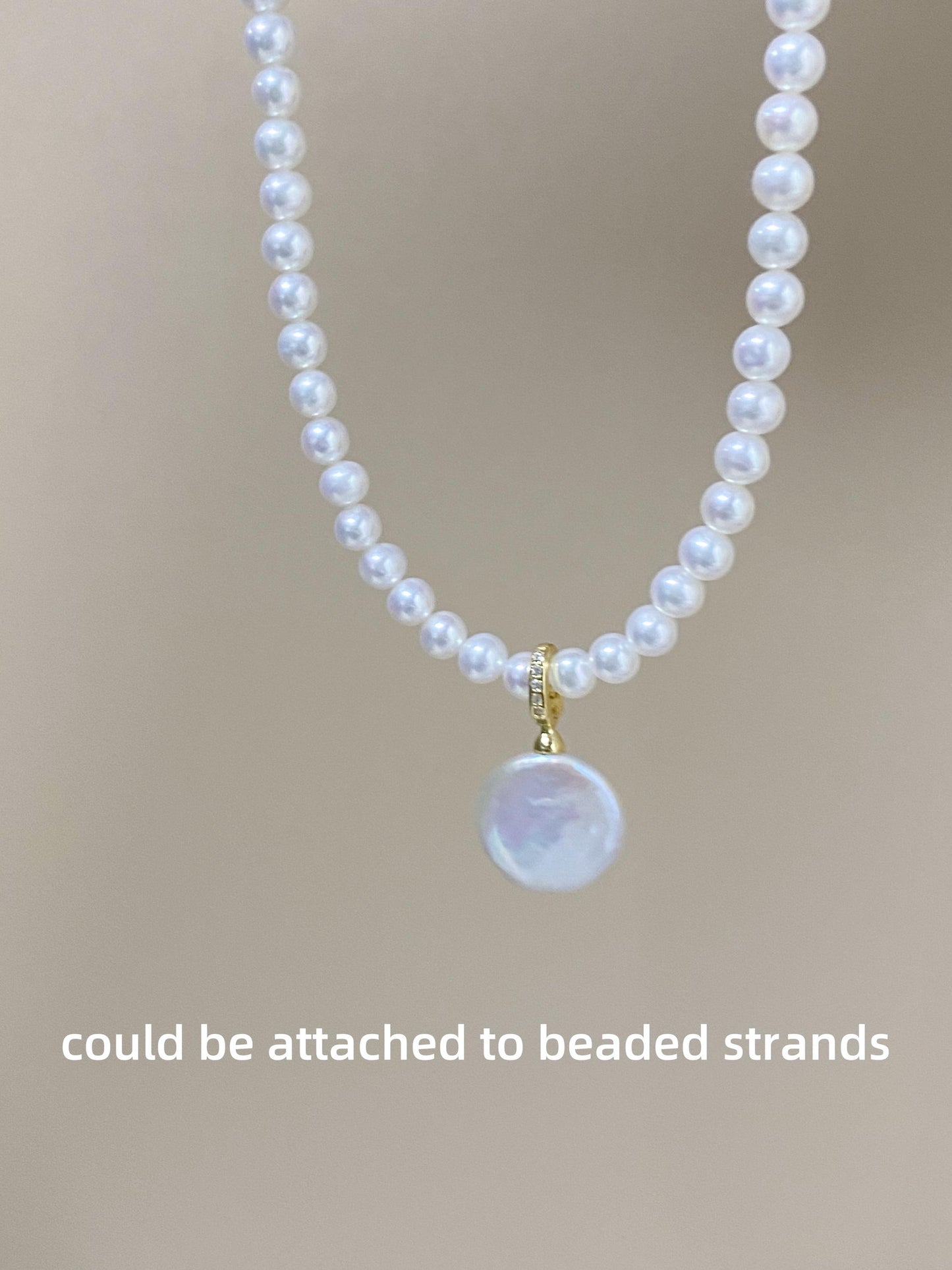 Coin Pearl Pendant Necklace
