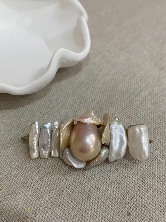 Baroque Pearl Hair Clip & Brooch