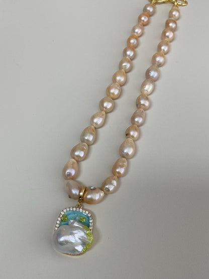 Baroque Pearl Pendant Necklace
