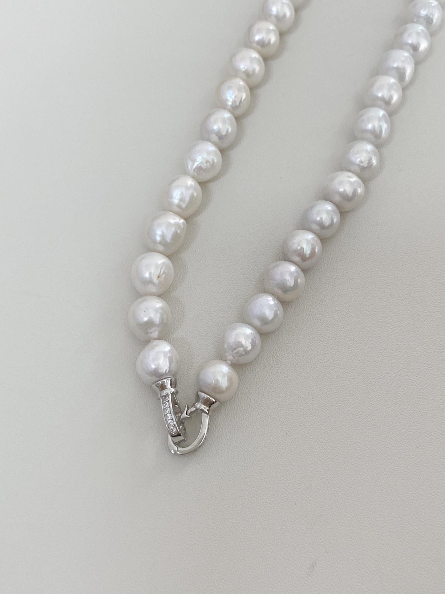 Classic Knotted Pearl Necklace