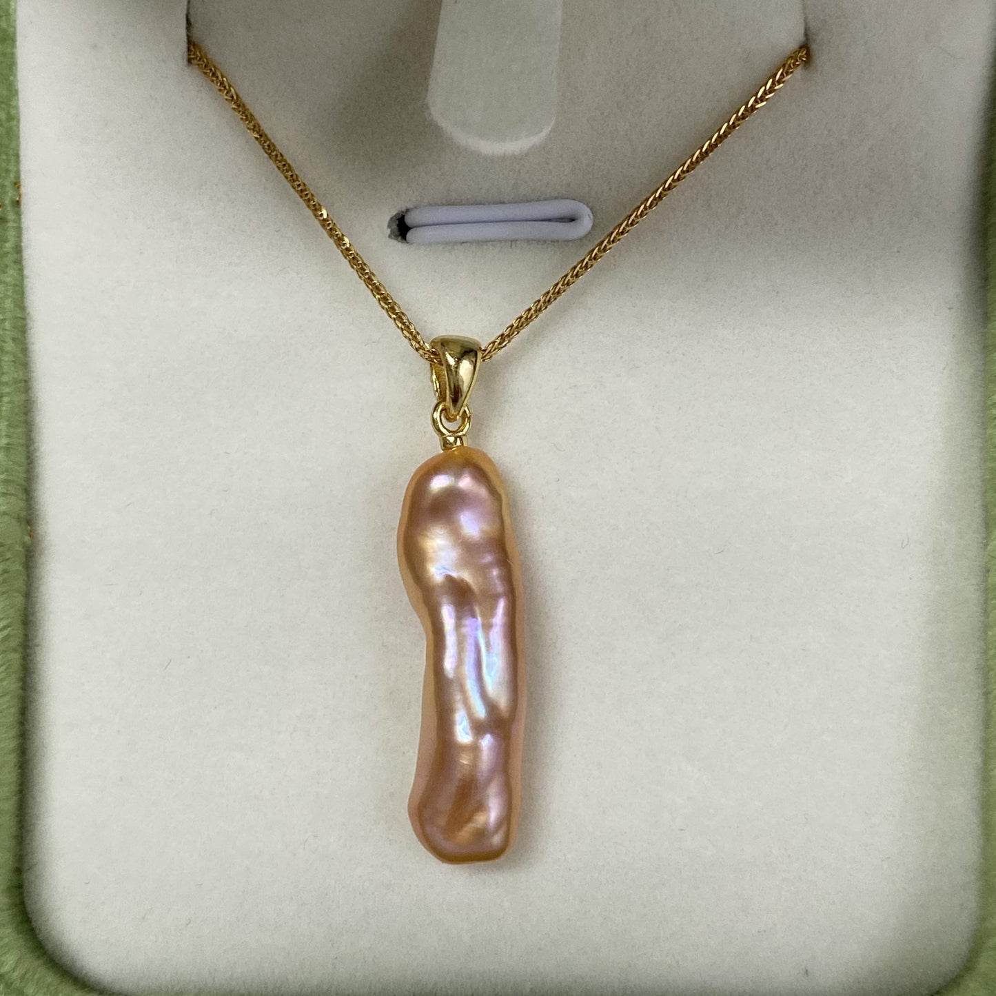 Gold Hoop Baroque Pink Purple Pearl Drop Earrings