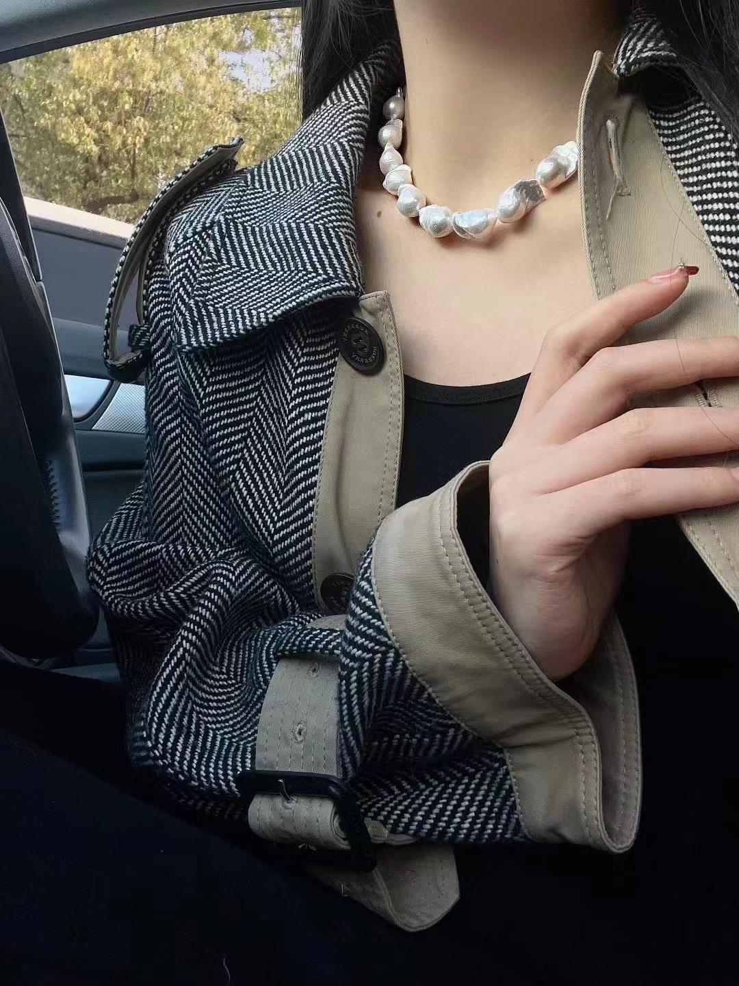 Large Baroque Pearl Choker Necklace