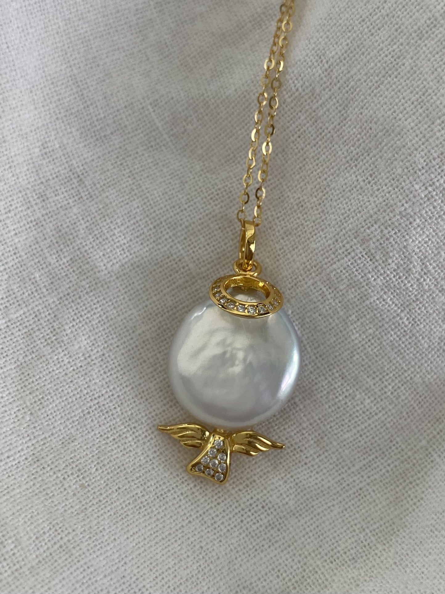 Guardian Angel Pearl Pendant