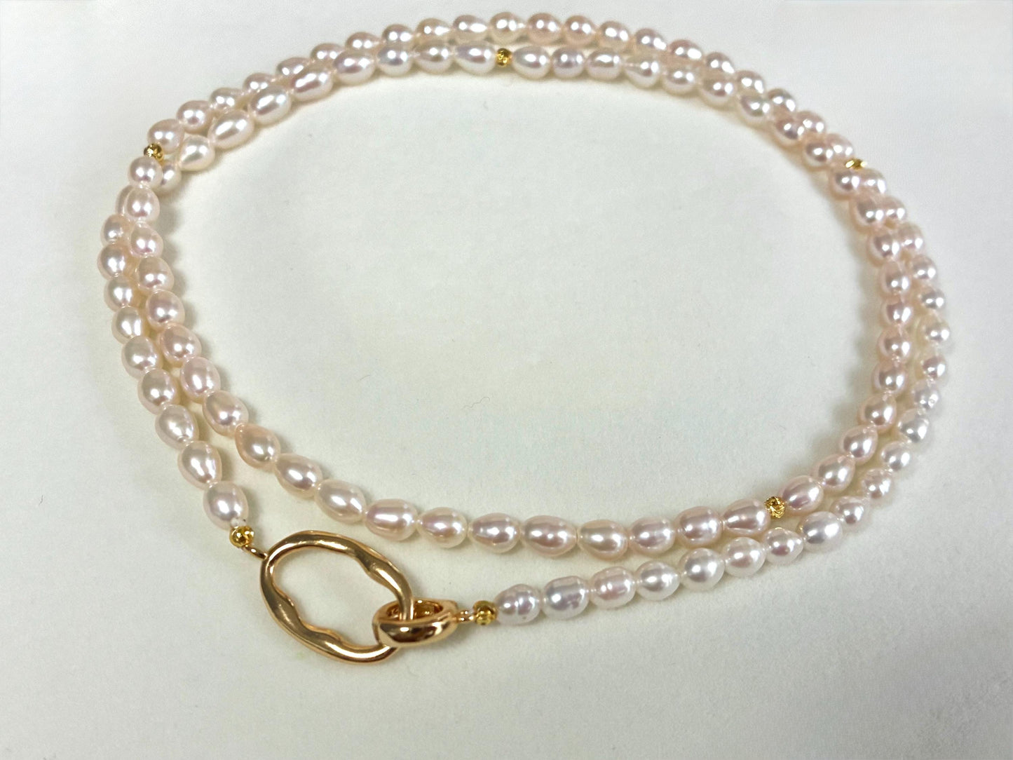 Freshwater Pearl Choker Necklace with Gold Toggle Clasp
