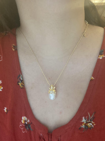 Octavia Pearl Octopus Pendant Necklace