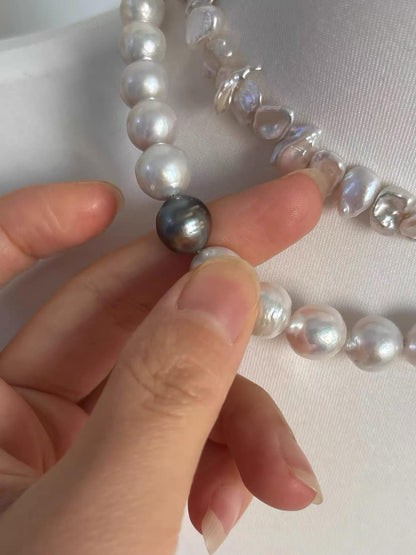Baroque Tahitian & Freshwater Pearl Statement Necklace